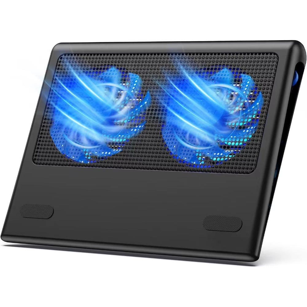 12 "-15.6" Laptop Cooler, Gaming Laptop Cooling Rack, Adjustable Wind Speed, 2 Usb-Powered Laptop Fan Cooling Pads
