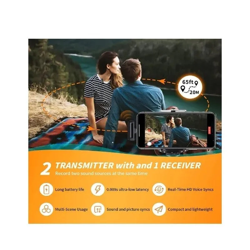 Wireless Lavalier Microphones for Iphone Ipad Leereel Plug and Play Lapel Mic with Charging Case for Interview Video Recording Tiktok Live Stream Noise Reduction