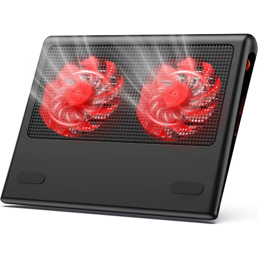 12 "-15.6" Laptop Cooler, Gaming Laptop Cooling Rack, Adjustable Wind Speed, 2 Usb-Powered Laptop Fan Cooling Pads