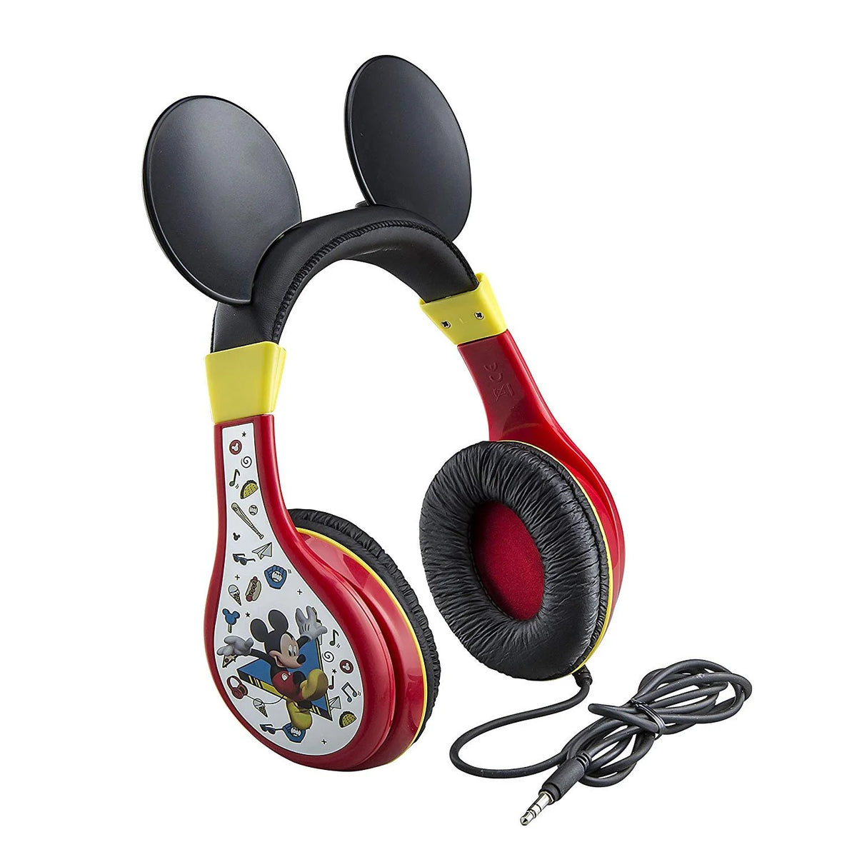 Mickey Mouse Kids Headphones for Kids Adjustable Stereo Tangle-Free 3.5Mm Jack Wired Cord on Ear Headset for Children Parental Volume Control Safe Perfect for School Home and Travel