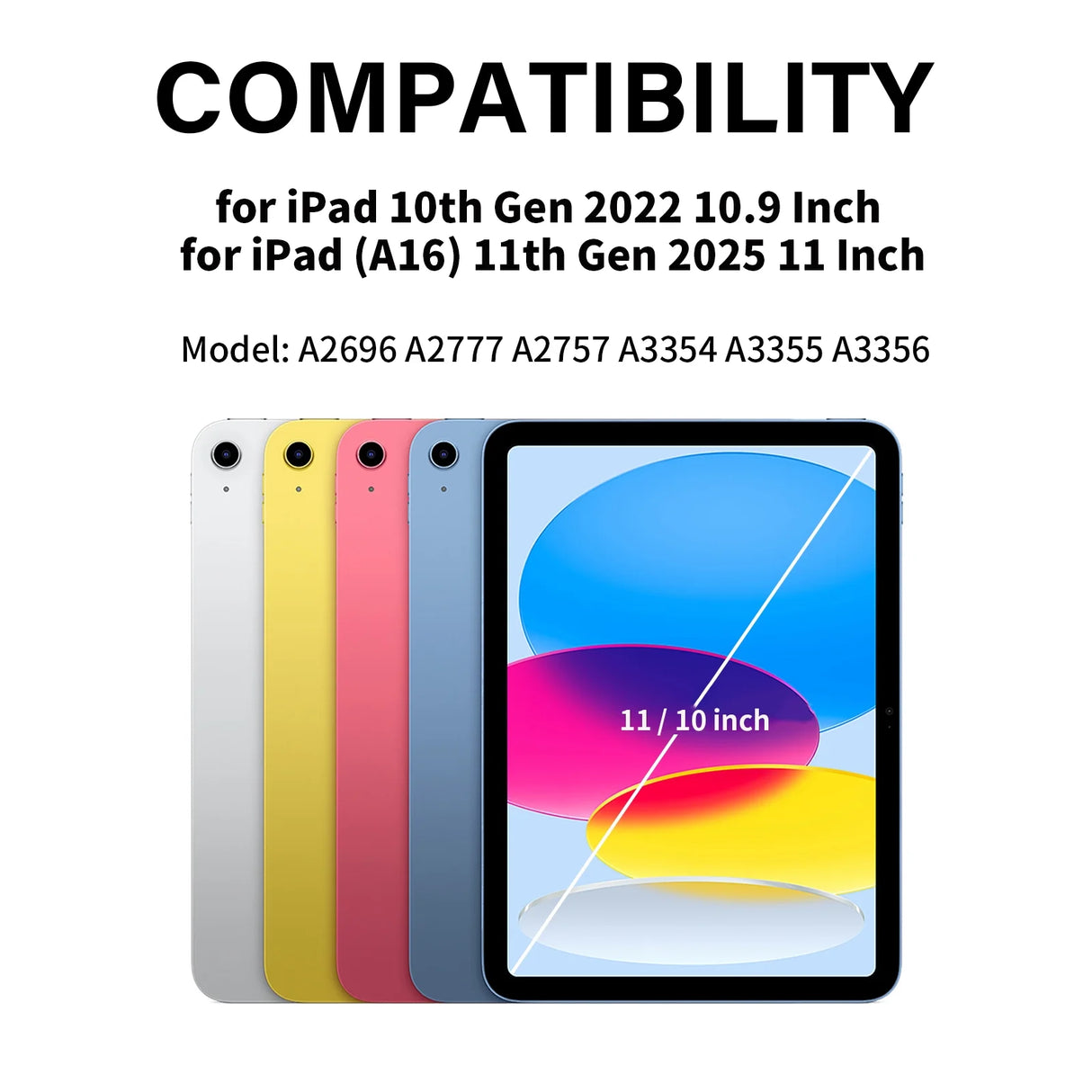 Ipad (A16) 11Th Generation 11 Inch 2025 Keyboard Case,Case for Ipad 10Th Generation 10.9 Inch 2022 Bluetooth Detachable -With Pencil Holder - Flip Stand Case - Keyboard Case, Light Blue