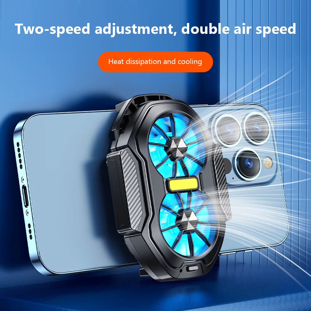 Universal Mini Mobile Phone Cooling Fan Radiator Turbo Hurricane Game Cooler Cell Phone Cool Heat Sink for Iphone-Samsung-Xiaomi