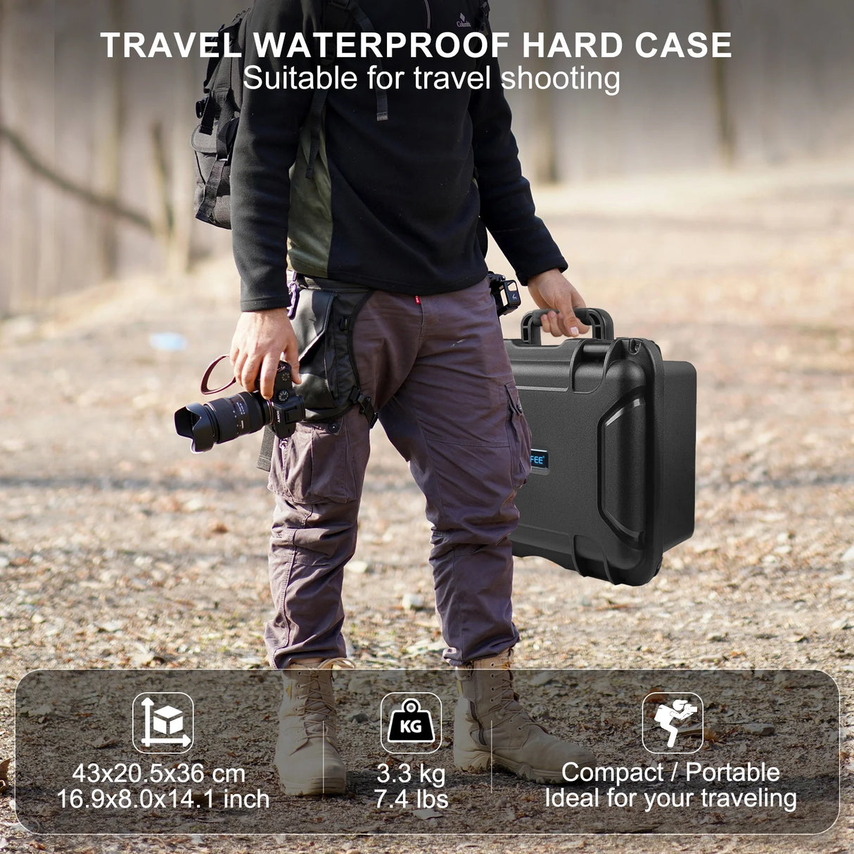 Waterproof Hard Case for DJI Air 3S/Air 3/,DJI RC2/RC N3/RC N2,Goggles 3/ Goggles 2/Goggles Integra,Rc Motion 3/RC Motion 2 and Accessories(Case Only)