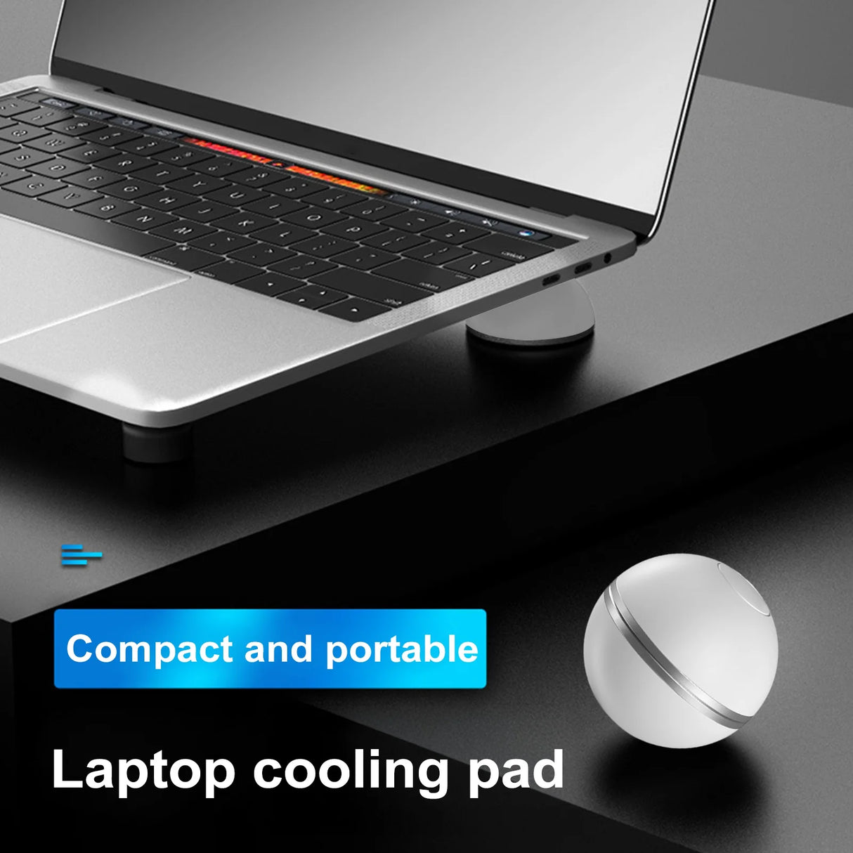 Portable Laptop Stand Cooling Pad Compact Design Easy to Carry Adjustable Notebook Non-Slip Bracket Ventilated Holder