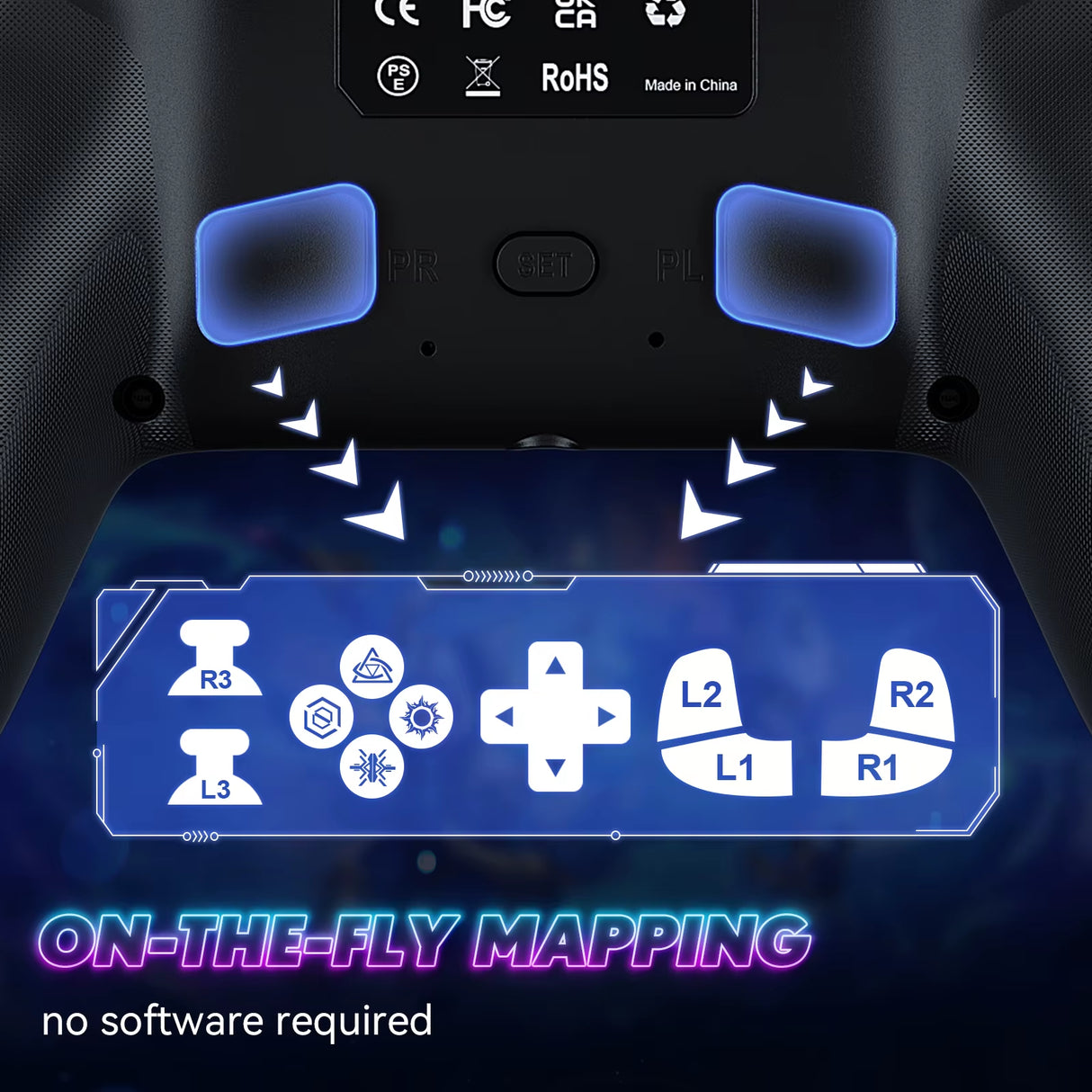 Ps5 Wireless Controller for PS5 Console Gaming with Turbo Touchpad Hall Trigger, Vibration Headphone Function Bluetooth Gamepad