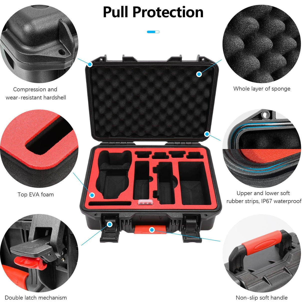 Hard Case for Dji Air 3S/Air 3 Drone/Fly More Combo, Waterproof Air 3S Hard S...