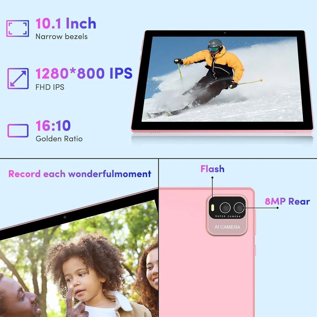 Android 13 Tablet with Keyboard, 10 Inch 2 in 1 Tablets, 12GB RAM+128GB ROM 2.0Ghz CPU Tableta, 2.4G/5G Wifi6 BT 5.0 Tablet PC, 1280*800 HD Tablet with Case Mouse Stylus Film, 6000Mah Battery Tablet