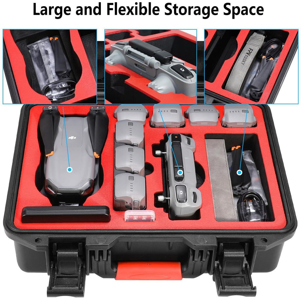 Hard Case for Dji Air 3S/Air 3 Drone/Fly More Combo, Waterproof Air 3S Hard S...