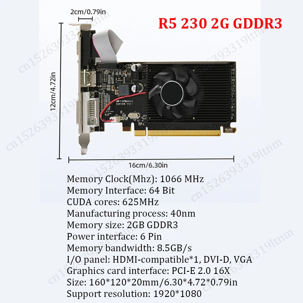RX 580 GDDR5 Desktop Computer Gaming Graphics Card 1GB-8GB Placa De Video GT1030 GT730 GT610 GT210 GTX650 Video Card
