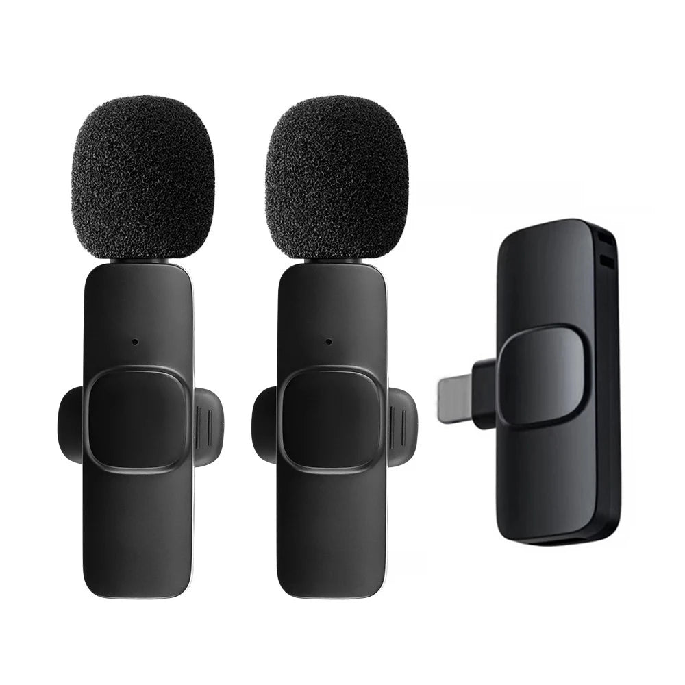 Wireless Microphone Lavalier Microphone Live Broadcast Game Mic Noise Cancelling Audio Video Recording Mini for Phone Android