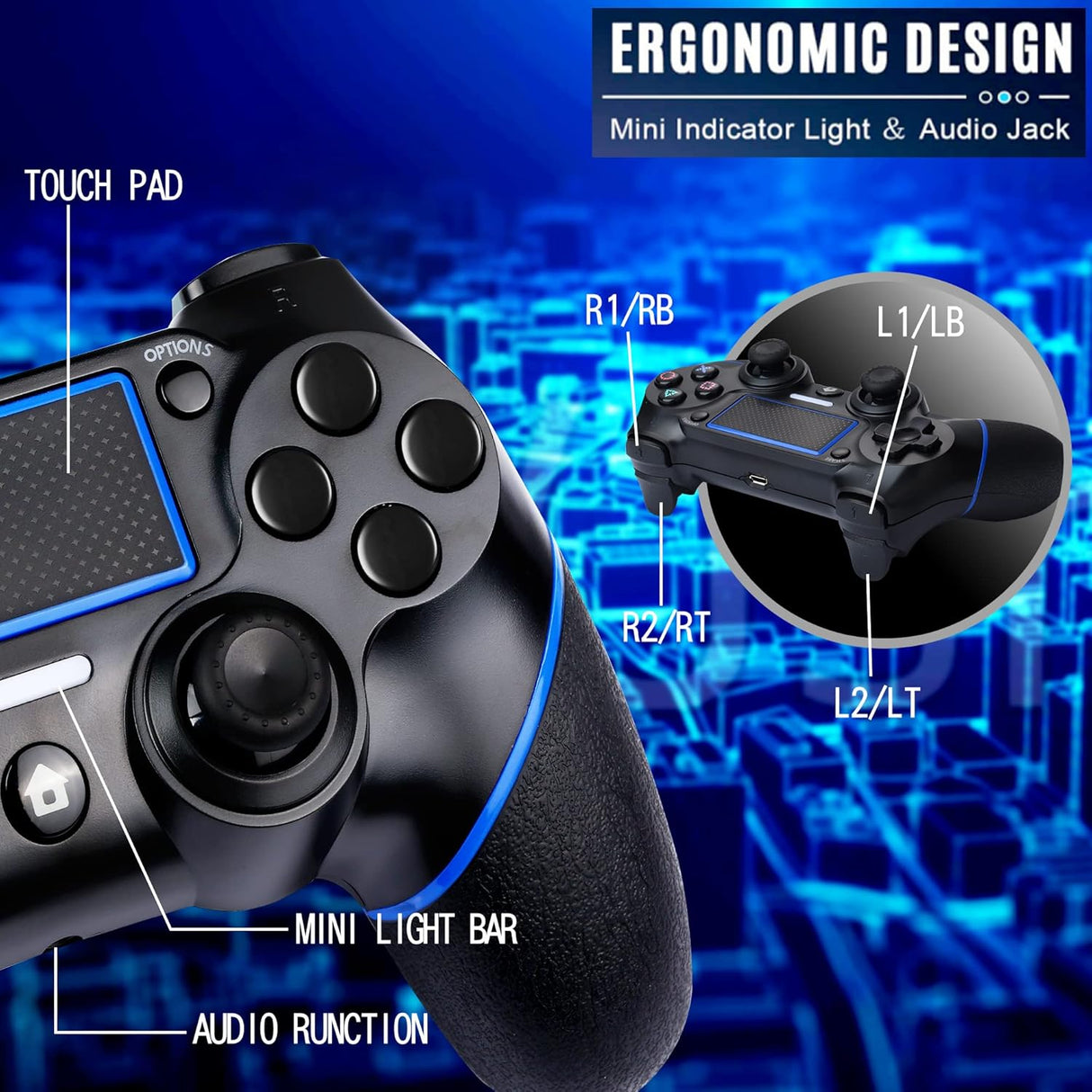Wireless Game Controller Compatible with PS-4 Console