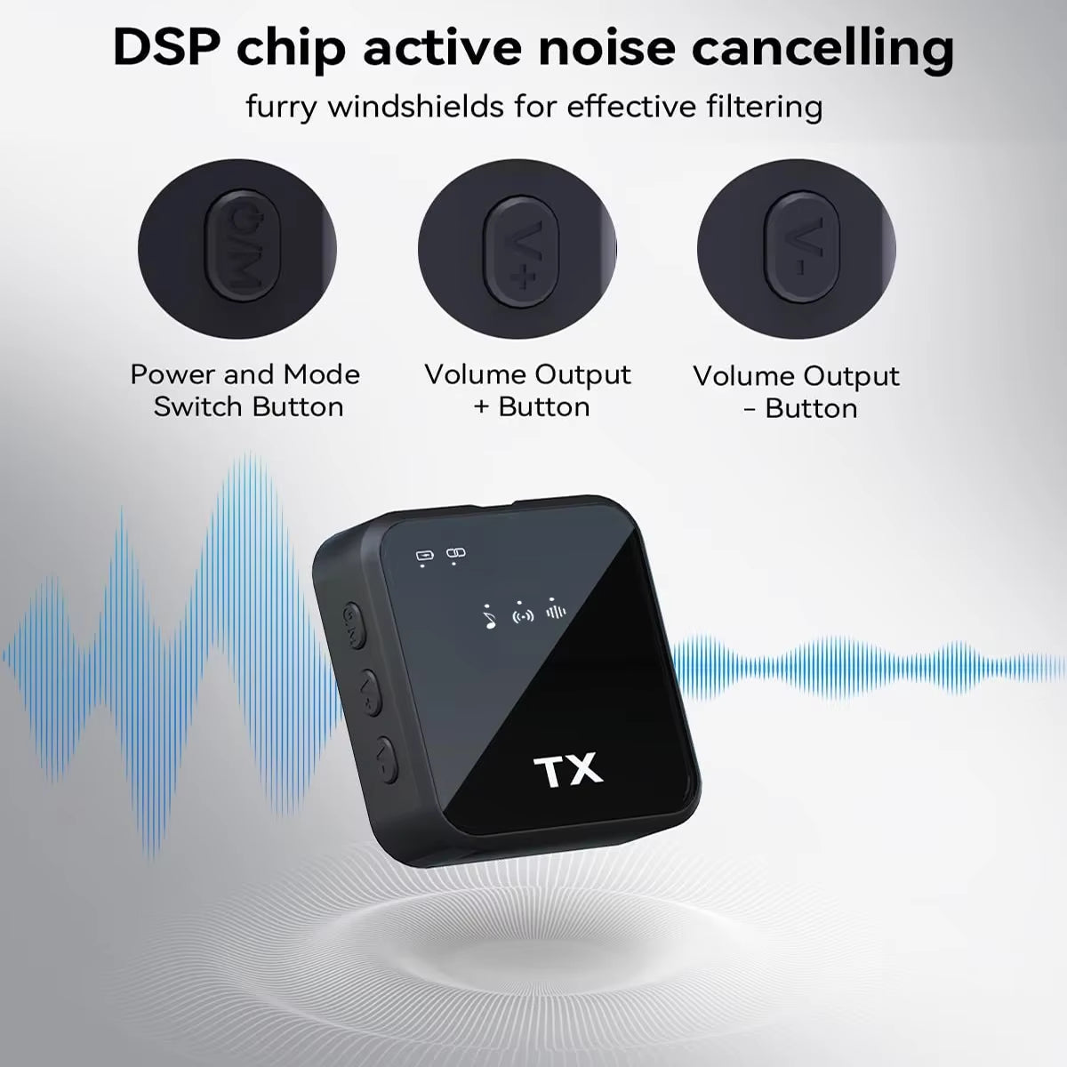 3 In1Microphone for Ios/Android Wireless Lavalier Microphone, Video Recording Noise Reduction, Live Streaming Clip-On Microphone