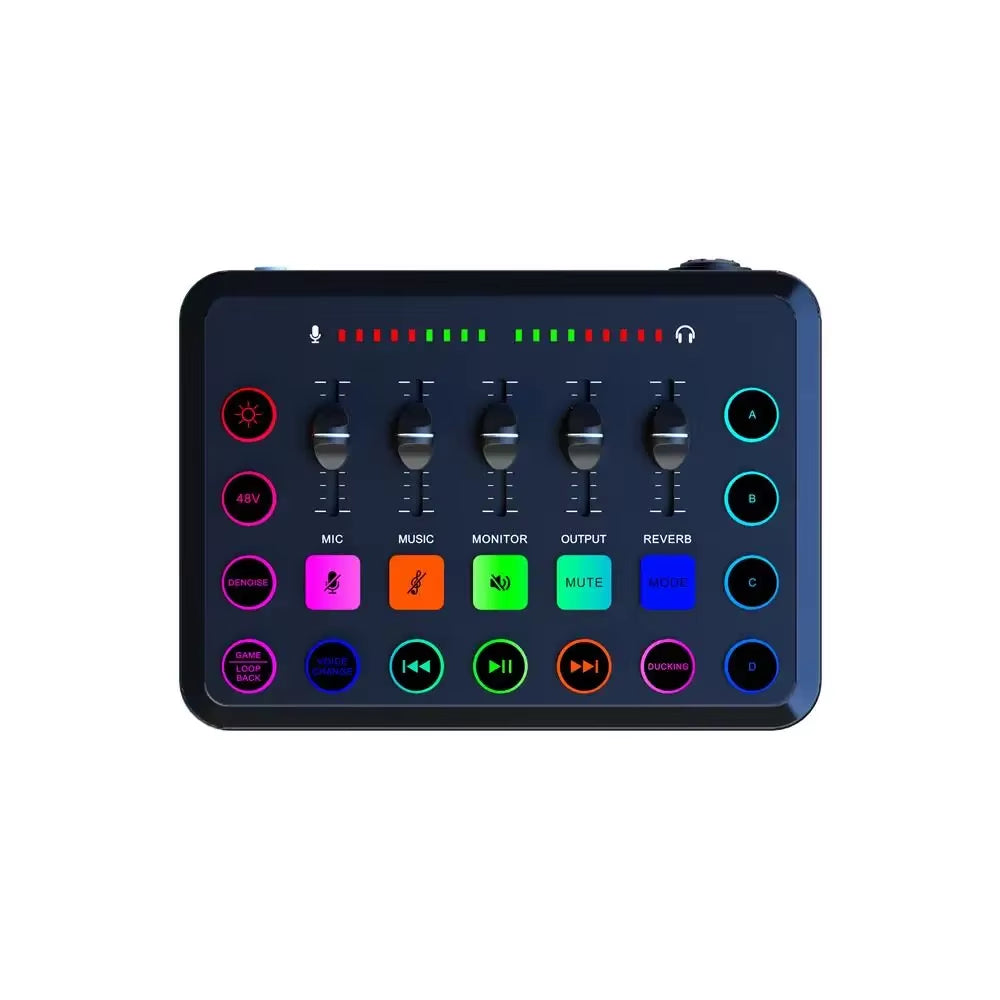 5-Channel Live Sound Card Audio Mixer F11 Professional Studio Recording Kit Podcast Accessories Parts DJ Recording Equipment