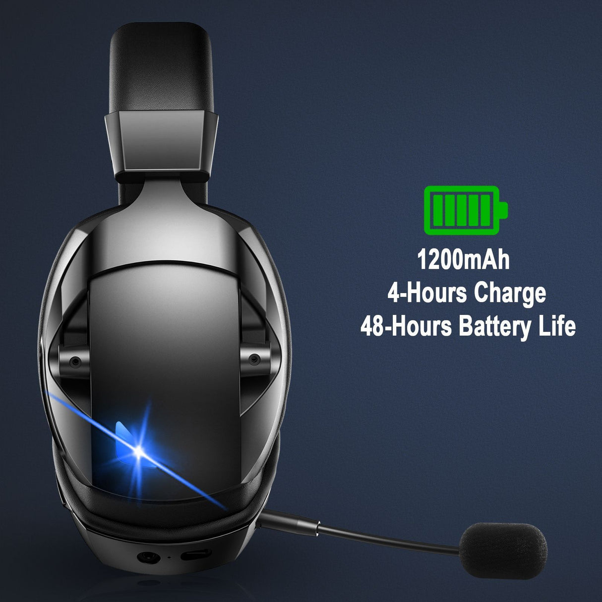 Cross-Border Over-Ear Bluetooth Headphones With Wireless Microphone 2.4G Dual-Mode, For E-Sports, Gaming PCs & PS5