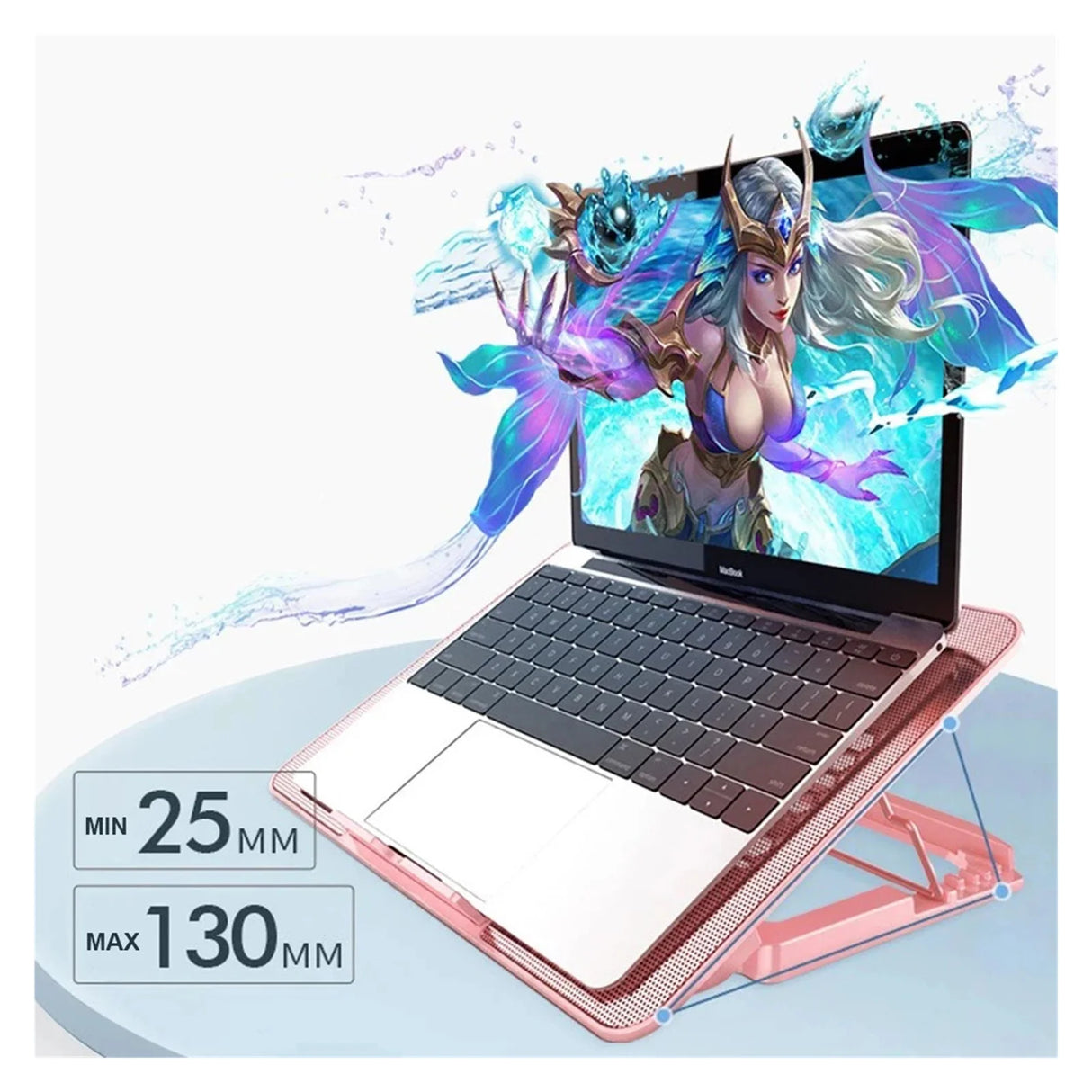 Laptop Cooling Stand Cooling Pad Adjustable Stand Laptop Stand with Six Fans Suitable for Laptop Stand Laptop Stand