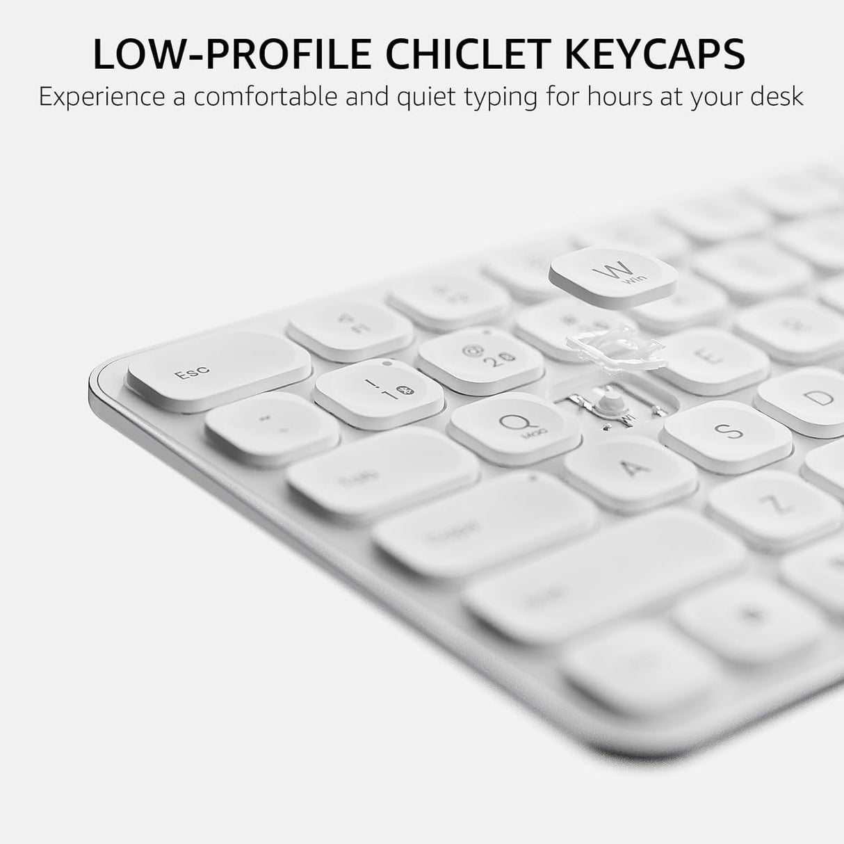 E9310M Wireless Keyboard, Multi-Device Bluetooth Keyboard with Number Pad, Low-Profile, Quiet Typing, 99-Key, Battery Powered, Support 4 Devices, Compatible W/ Windows, Linux, Chrome, Mac, Ipad