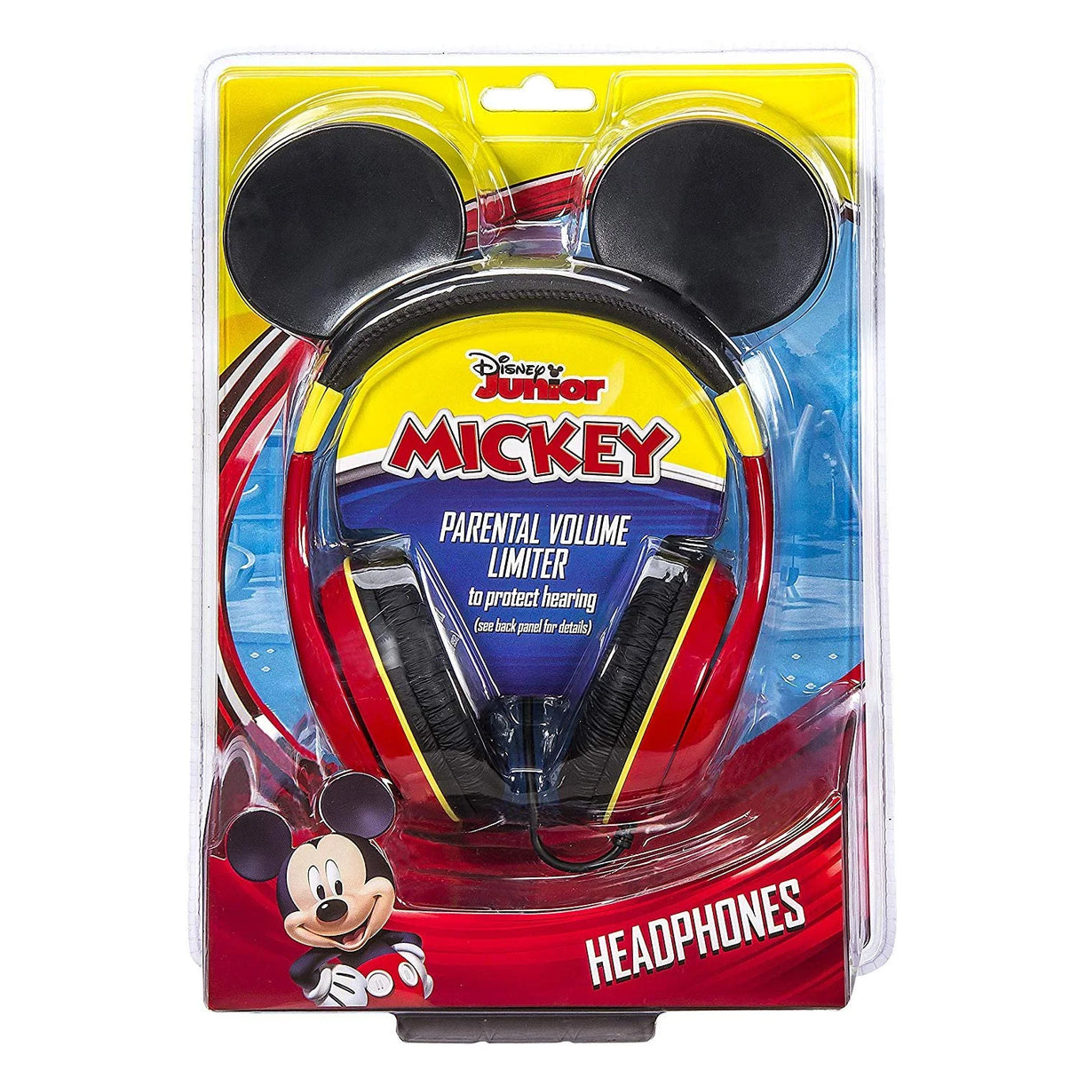 Mickey Mouse Kids Headphones for Kids Adjustable Stereo Tangle-Free 3.5Mm Jack Wired Cord on Ear Headset for Children Parental Volume Control Safe Perfect for School Home and Travel