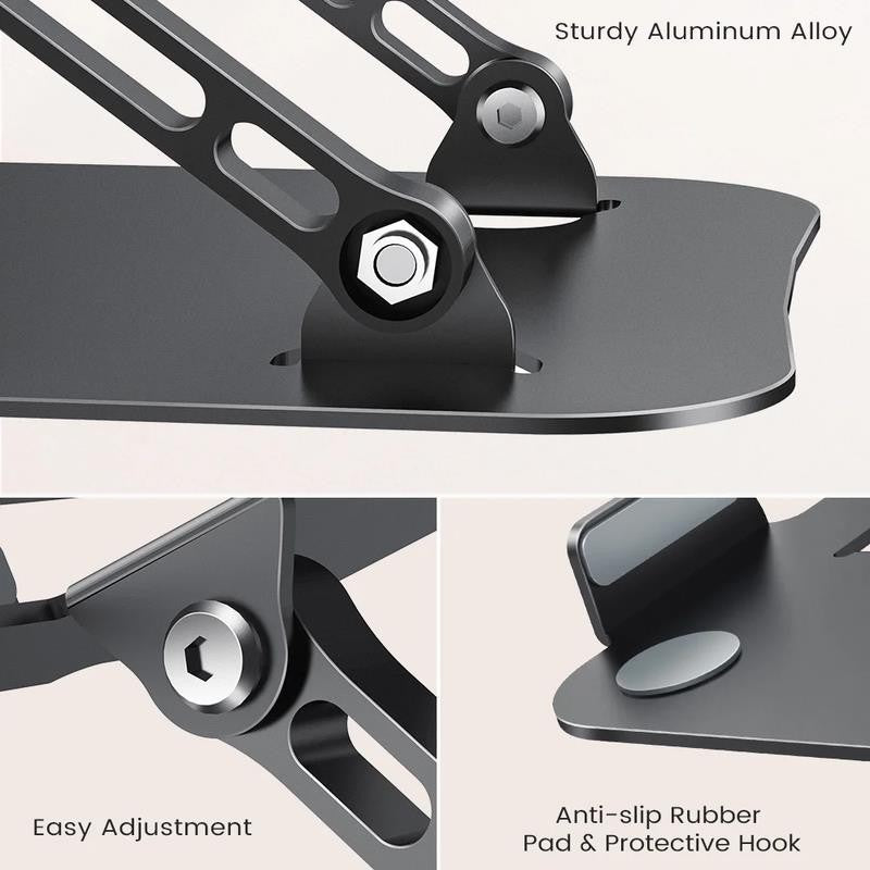 Laptop Stand for Desk, Aluminum Adjustable Stand of Laptop for Mac / HP / Dell