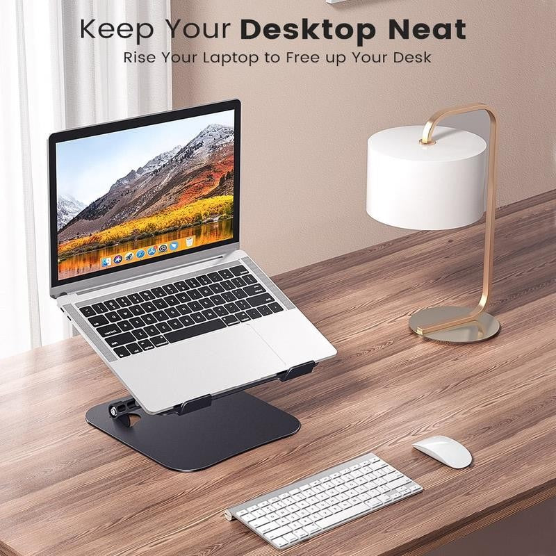 Laptop Stand for Desk, Aluminum Adjustable Stand of Laptop for Mac / HP / Dell
