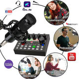 V8S Live Sound Card Podcast Equipment Live Broadcast DJ Device with BM800 Microphone Set for Music/Recording Live Streaming