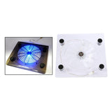 18.8X18.8Cm Laptop Cooling Pad, White Portable USB Powered Fan Cooling , Keep Laptop Cooling, Gift for Friends