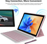 Android 13 Tablet with Keyboard, 10 Inch 2 in 1 Tablets, 12GB RAM+128GB ROM 2.0Ghz CPU Tableta, 2.4G/5G Wifi6 BT 5.0 Tablet PC, 1280*800 HD Tablet with Case Mouse Stylus Film, 6000Mah Battery Tablet