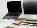 Laptop Stand Wood and Steel Macbook Pro Stand Wooden Laptop Riser Desk Shelf for Macbook