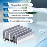 Vertical Laptop Stand Office Desk Accessories Laptop Organizer, Silver