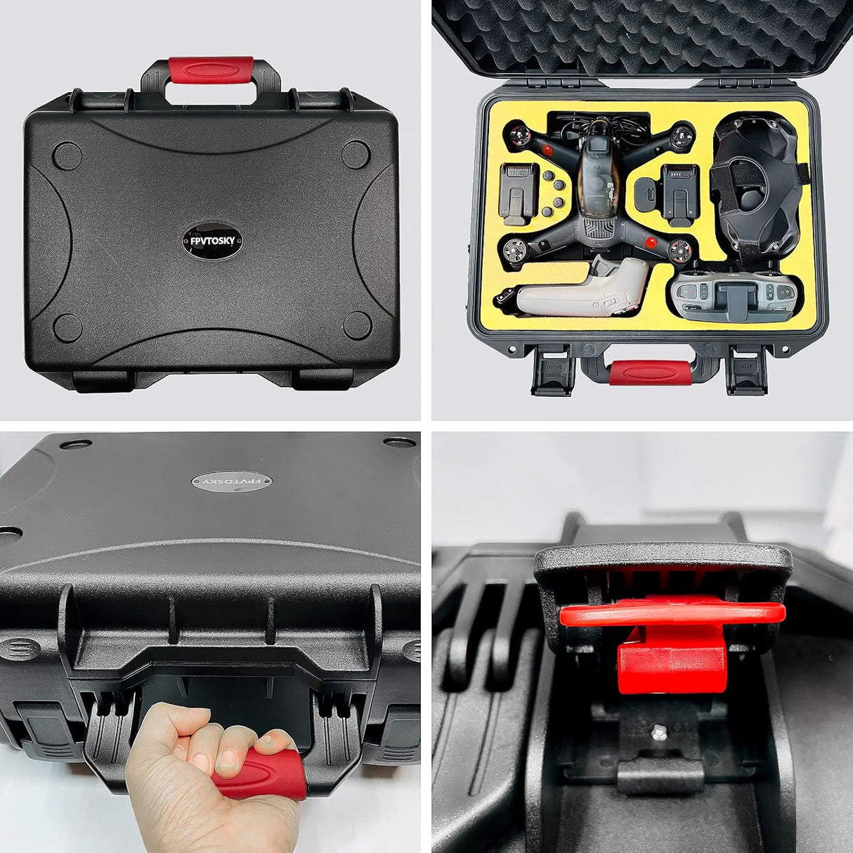 Waterproof DJI FPV Drone Case, DJI FPV Hard Case Compact Carrying Case, FPV Drone Kit, DJI FPV Accessories[Case ONLY]