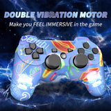 Controller, Wireless Controller, Game Controller Compatible for Play3 Remote with Charger and Thumb Gripss
