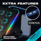 KLIM V15 Gaming Laptop Cooling Pad with 15 Fans + RGB Laptop Cooler + Adjustable