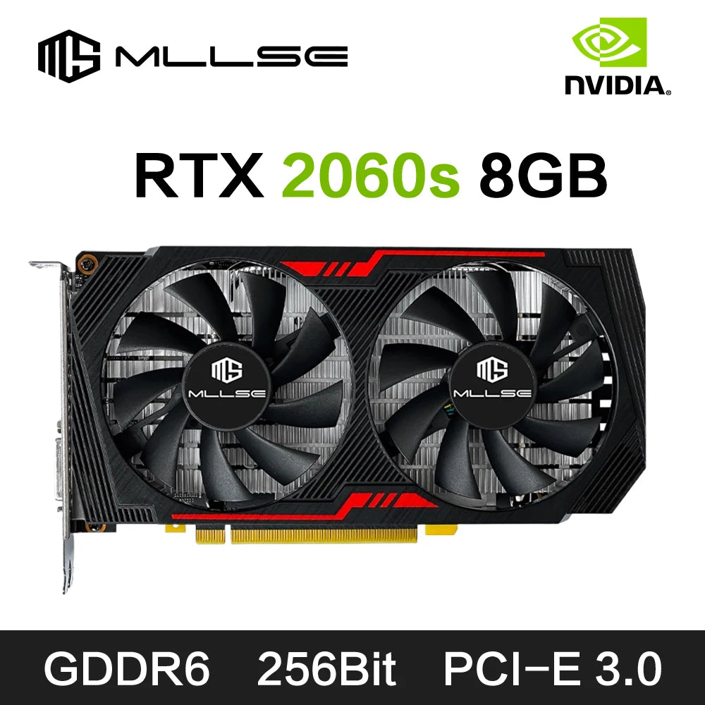 Rtx2060Super 8GB Placa De Video Gaming Graphics Card GDDR6 256Bit 8Pin PCI Express 3.0X16 Rtx2060S 8Gb Game