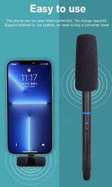 3 in 1 Wireless Interview Microphone Handheld Microphone for Smartphone and Camera Microfono Microfone