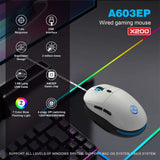 USB Wired Gaming Mouse,Usb Computer Mouse with 4 Adjustable DPI, RGB Backlit LED, Side Buttons, Ergonomic Design Mice for PC, Laptop, Windows, Mac, Vista, Linux, Gamer,White