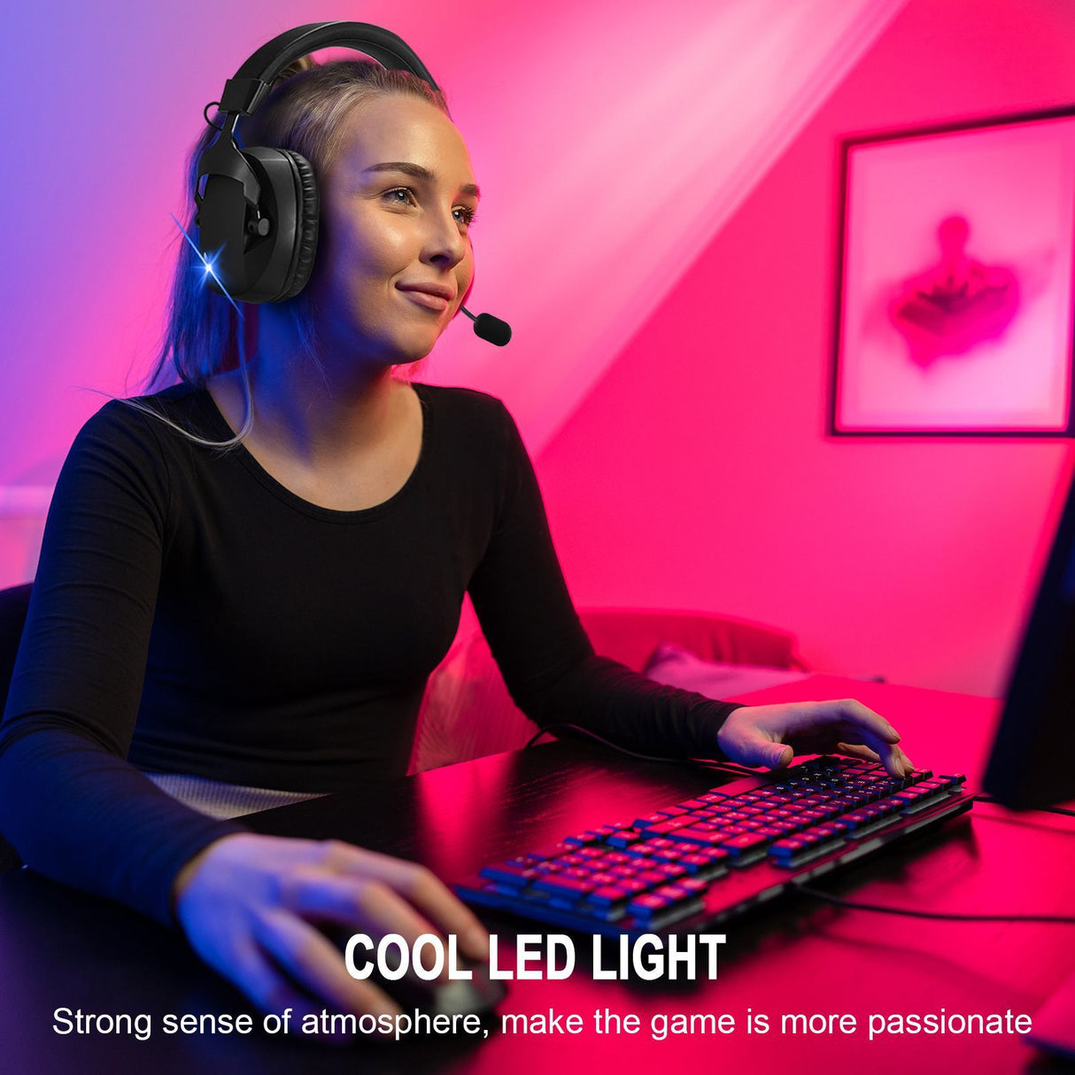 Cross-Border Over-Ear Bluetooth Headphones With Wireless Microphone  2.4G Dual-Mode, For E-Sports, Gaming PCs & PS5