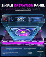 Chillcore RGB Gaming Laptop Cooling Pad with 5.5" Turbo Fan, Rapid Cooling for 1