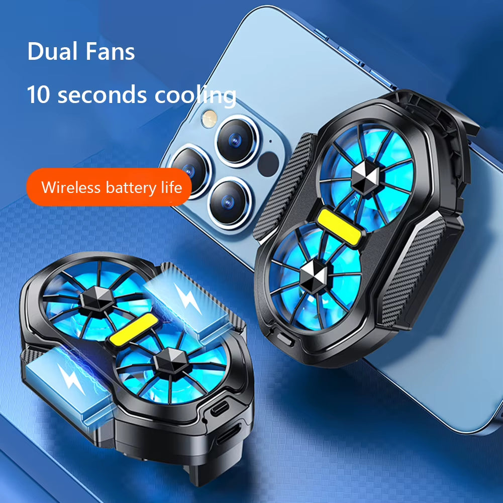 Universal Mini Mobile Phone Cooling Fan Radiator Turbo Hurricane Game Cooler Cell Phone Cool Heat Sink for Iphone-Samsung-Xiaomi