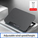 Gaming Laptop Cooler Large Size for 12-16 Inch Notebook Two USB Laptop Cooling Pads Wind Speed Adjustable Silent Laptop Stand