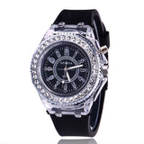 UTHAI L34 New Women'S Watch Glow Rhinestone LED Harajuku Korean Fashion Trend Male and Female Student Couple Quartz Wristwatches