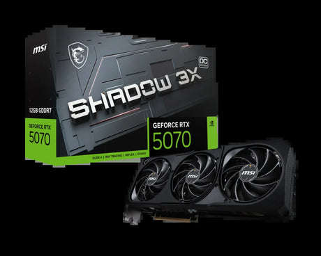 SHADOW Geforce RTX 5070 12GB GDDR7 PCI Express 5.0 Graphics Card RTX 5070 12G SHADOW 3X OC
