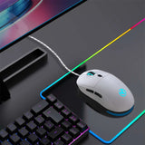 USB Wired Gaming Mouse,Usb Computer Mouse with 4 Adjustable DPI, RGB Backlit LED, Side Buttons, Ergonomic Design Mice for PC, Laptop, Windows, Mac, Vista, Linux, Gamer,White
