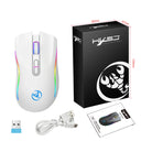 T69 2.4G Wireless Mechanical Mouse RGB Gaming Mouse Ergonomic 7 Programmable Buttons 4800DPI Mouse for Office Gamer