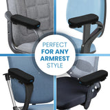 Armrest Chair Arm Covers Ergonomic Memory Foam Arm Rest Pads, Black, 2 Pack