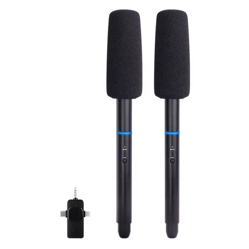3 in 1 Wireless Interview Microphone Handheld Microphone for Smartphone and Camera Microfono Microfone