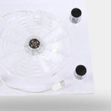 18.8X18.8Cm Laptop Cooling Pad, White Portable USB Powered Fan Cooling , Keep Laptop Cooling, Gift for Friends