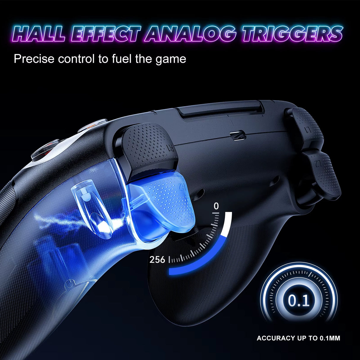 Ps5 Wireless Controller for PS5 Console Gaming with Turbo Touchpad Hall Trigger, Vibration Headphone Function Bluetooth Gamepad