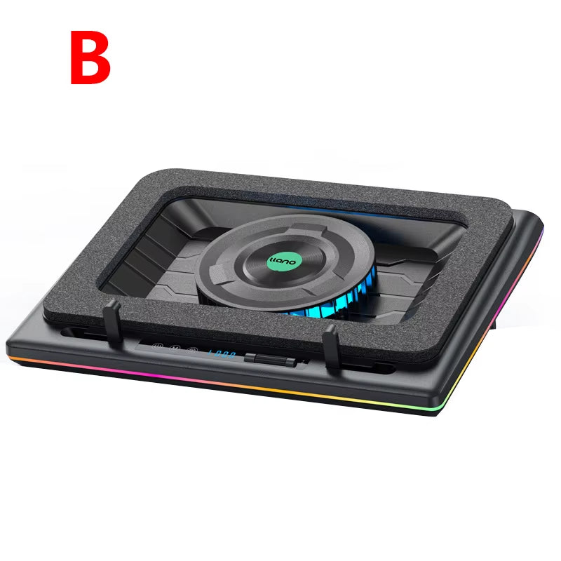 Gaming Laptop Cooling Pad, Laptop Cooling Stand with 5.5Inch External Cooling Fan, Rapid Cooling Laptop 15.6-21Inch