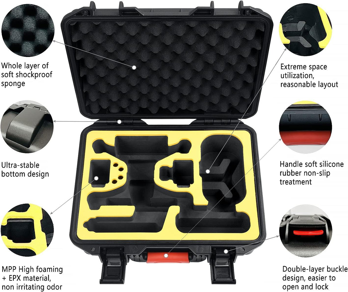 Waterproof DJI FPV Drone Case, DJI FPV Hard Case Compact Carrying Case, FPV Drone Kit, DJI FPV Accessories[Case ONLY]