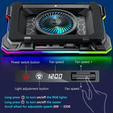 Laptop Cooling Pad Powerful Turbo Fan RGB Gaming Notebook Cooler, Moojay Laptop