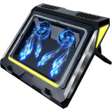 Gaming Laptop Cooling Pad, 4500RPM Laptop Cooling Pad with Turbofan, USB Port, Color Lights